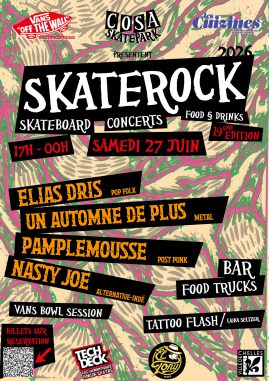 Affiche skaterock 2026 : Cosa skatepark